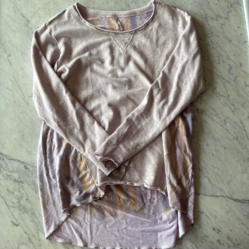 Pete long sleeve purple tie dye shirt